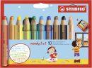 Multitalent-Stift woody 3 in 1 - 10er Pack mit Spitzer,...