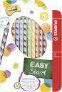 Ergonomischer Buntstift für Linkshänder - EASYcolors - 12er Pack mit Spitzer - mit 12 verschiedenen Farben, 1 St.