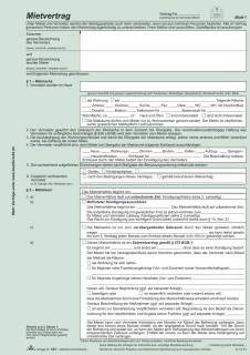 Universal-Mietvertrag Wohnungen - SD mit Übergabeprotokoll, 4x2 Blatt, DIN A4, 25 St.
