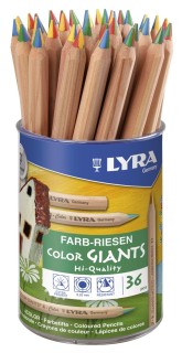 Farbstift Farb-Riesen 4-Color naturbelassen, im Köcher, 36 St.