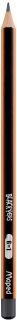 Bleistift BLACKPEPS - B, schwarz/orange, 1 St.