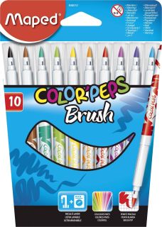 Pinselfilzstift ColorPeps Brush - farbig sortiert, 10 Stück in Blisterschachtel, 1 St.