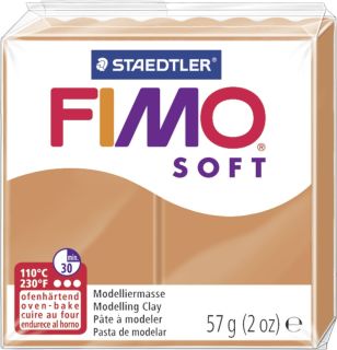 Modelliermasse FIMO® soft - 57 g, cognac, 1 St.