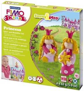 Modelliermasse FIMO® Kids Materialpackung Form & Play "princess", 4 x 42 g, 1 St.