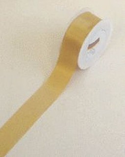 Doppelsatinband - 40 mm x 25 m, gold, 1 St.