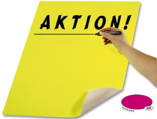 Plakatkarton - 48 x 68 cm, leuchthellrot, 10 St.