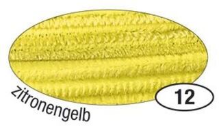 Chenilledraht - 8 mm, 10 Stück, zitronengelb, 1 St.