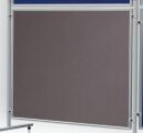 Textiltafel ECO, beidseitig verwendbar, 120 x 120 cm, grau