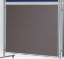 Textiltafel ECO, beidseitig verwendbar, 120 x 150 cm, grau
