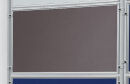 Textiltafel ECO, beidseitig verwendbar, 120 x 90 cm, grau