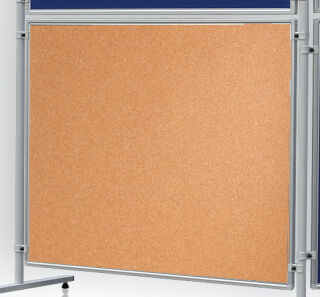 Korktafel ECO, beidseitig verwendbar, 120 x 120 cm, braun