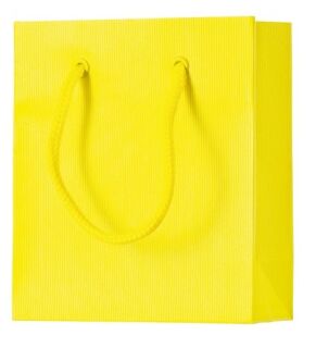 Geschenktragetasche One Colour - 12 x 14 x 6 cm, gelb, 6 St.
