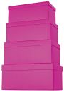 Geschenkkarton - 4 tlg., hoch, pink, 1 St.