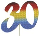 Jubiläumszahl 30 bunt, 5 St.