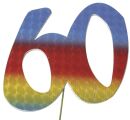 Jubiläumszahl 60 bunt, 5 St.