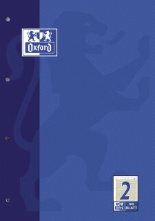Arbeitsblock Lin.2 - A4, 50 Blatt, 90 g/qm, 4-fach Lochung, 5 St.