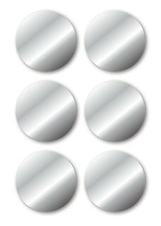 15284 Schmucketiketten - Ø 32 mm, 18 Stück, silber, 10 St.
