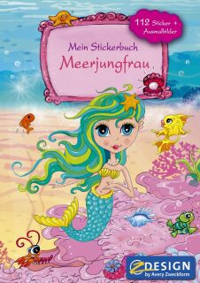 Z-Design 57796, Kinder Sticker Spielbuch A5, Meerjungfrau, 1 St.