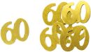 Konfetti Zahl 60 - 10 g, ca. 15 mm, gold, 5 St.