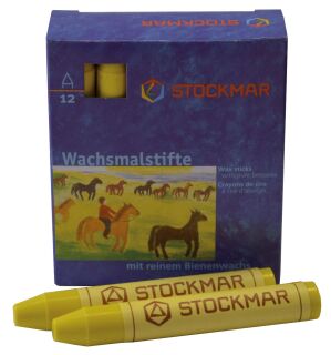 Wachsmalstifte - zitronengelb - 12 Stifte, 1 St.