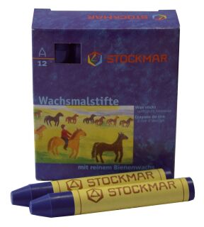 Wachsmalstifte - blau - 12 Stifte, 1 St.