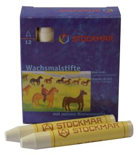 Wachsmalstifte - weiß - 12 Stifte, 1 St.