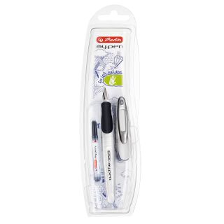 Füllhalter my.pen - L-Feder, weiß/schwarz , 1 St.