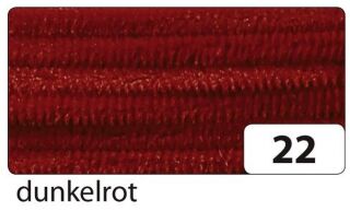 Chenilledraht - 8 mm, 10 Stück, dunkelrot, 1 St.