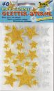 Moosgummi Glitter Sticker - 40 Sterne sortiert,...