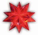 Bascetta Stern - rot, transparent, Ø 20 cm, 1 St.