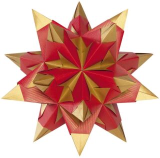 Bascetta Stern - rot/gold, Ø 20 cm, 1 St.