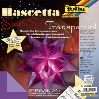 Bascetta Stern - violett, transparent, Ø 30 cm, 1 St.