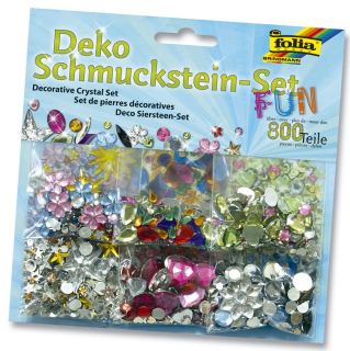 Schmuckstein-Set Fun - ca. 800 Teile, Größen/Farben sortiert, 1 St.