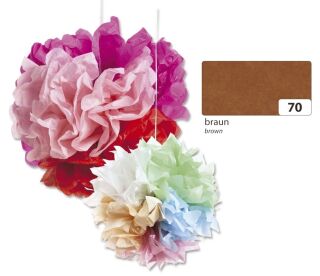 Blumenseide - 50 x 70 cm, 5 Bogen, braun, 1 St.