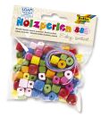 Bastelset Holzperlen - 88 Stück, eckig, sortiert, 1 St.