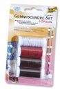 Gummischnüre-Set - 4 Spulen à 5 m, farbig...