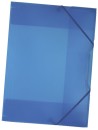 Sammelmappe mit Gummiband, DIN A3, transparent, blau, 1 St.