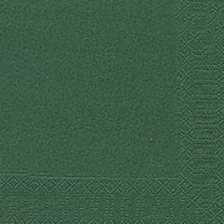 Cocktail-Servietten 3lagig Tissue Uni dunkelgrün, 24 x 24 cm, 20 Stück, 1 St.