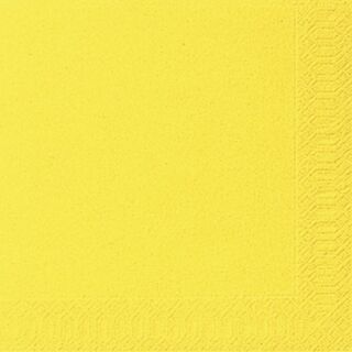 Servietten 3lagig Tissue Uni gelb, 33 x 33 cm, 20 Stück, 1 St.