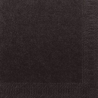 Servietten 3lagig Tissue Uni schwarz, 33 x 33 cm, 20 Stück, 1 St.