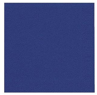 Dinner-Servietten 3lagig Tissue Uni dunkelblau, 40 x 40 cm, 20 Stück, 1 St.