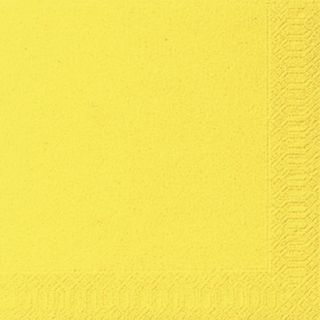 Dinner-Servietten 3lagig Tissue Uni gelb, 40 x 40 cm, 20 Stück, 1 St.