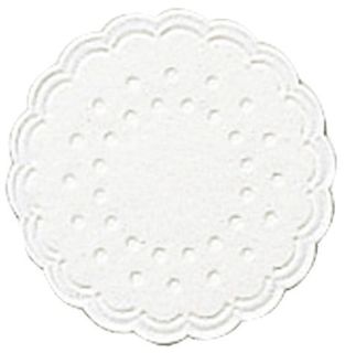 Tassenuntersetzer  - Ø 7,5 cm, weiß, 25 Stück, 5 St.