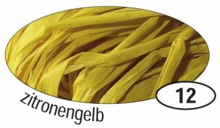Naturbast Raffia - matt, zitronengelb, 50 g, 1 St.