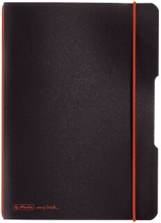 Notizheft flex - A5, PP, 40 Blatt, kariert, schwarz, 1 St.