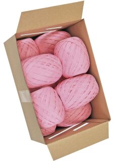 Bast Raffia - 7 mm x 30 m, rosa, 10 St.