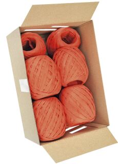 Bast Raffia - 7 mm x 30 m, orange, 10 St.