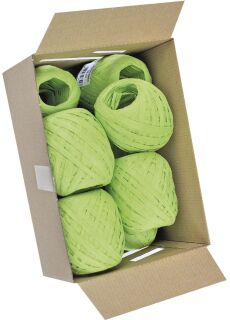 Bast Raffia - 7 mm x 30 m, apfelgrün, 10 St.