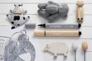 Gefederter Dreikant-Filzstift - Trio Scribbi - Einzelstift - schwarz, 5 St.