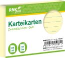 Karteikarten - DIN A8, liniert, gelb, 100 Karten, 1 St.